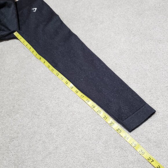 GYMSHARK Adapt Fleck Seamless Tights Leggings Jacquard Dark Grey Women's Large - Picture 9 of 9